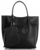 GEANȚĂ DIN PIELE shopper bag Vittoria Gotti negru V355